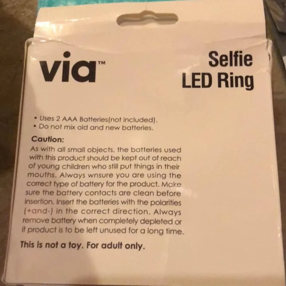 Via Selfie LED Ring Light NEW NIB